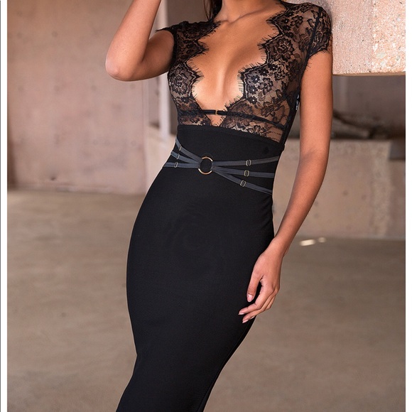 House of CB Dresses & Skirts - Black Midi Dress